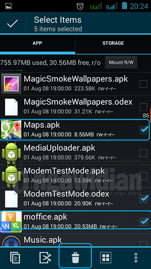 Cara Uninstall Aplikasi Bawaan Android Dengan Root Explorer